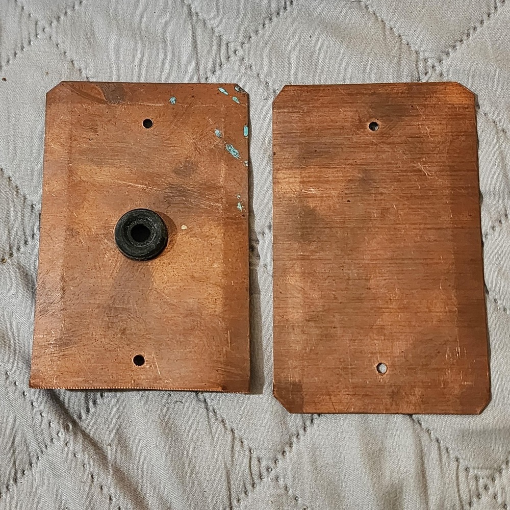 Vintage Handmade Copper Wall Plates Covers Industrial Steampunk Art Craft Lot 2